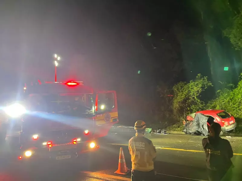 Tragédia na BR-280: Colisão frontal mata motorista e deixa dois feridos em Canoinhas