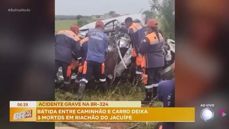 Tragédia na BR-324: Acidente deixa três mortos e dois feridos na Bahia