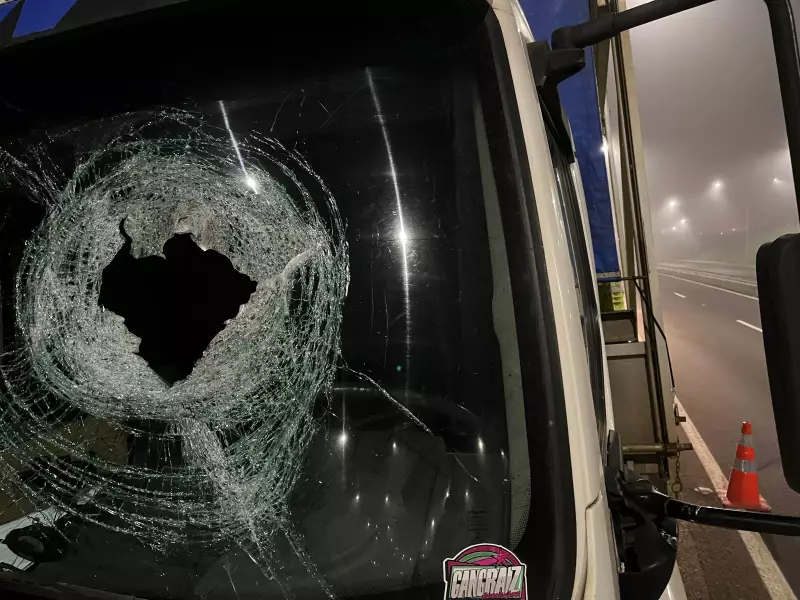 Tragédia na BR-386: Caminhoneiro morre ao ser atingido por pedra de 12 kg em Lajeado