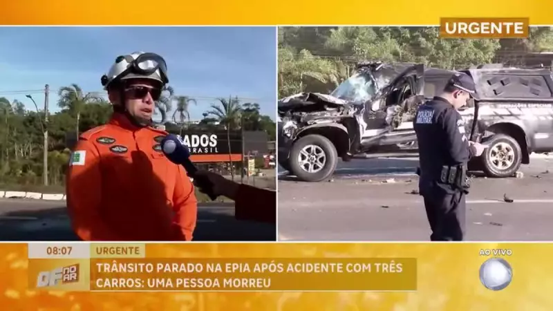 Tragédia na EPIA Sul: Acidente grave interdita trânsito e deixa uma vítima fatal no DF
