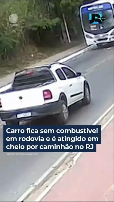 Tragédia na Rodovia: Carro sem combustível é atingido por caminhão no RJ