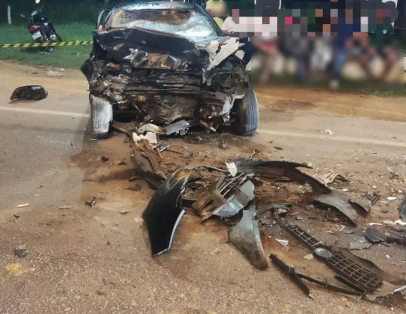 Tragédia na SE-230: Homem morre e outro fica ferido em colisão frontal entre veículos