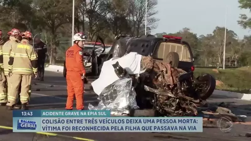 Tragédia no DF: Homem morre em acidente com três carros e filha o reconhece ao passar pela via