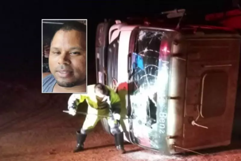Tragédia no interior de SP: Caminhoneiro morre após ser baleado e tombar caminhão