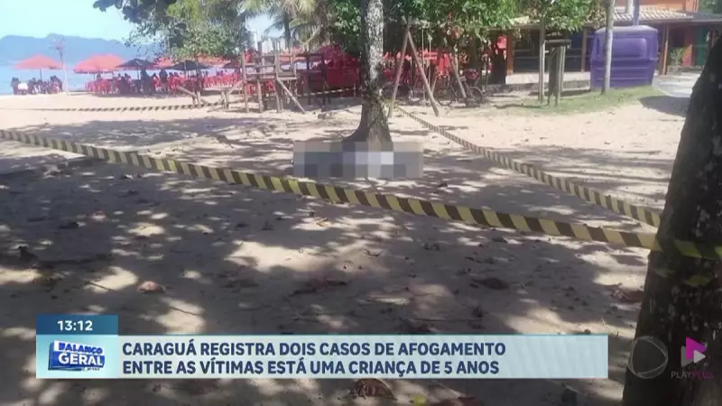 Tragédia no litoral de SP: Dois afogamentos fatais em Caraguatatuba no fim de semana