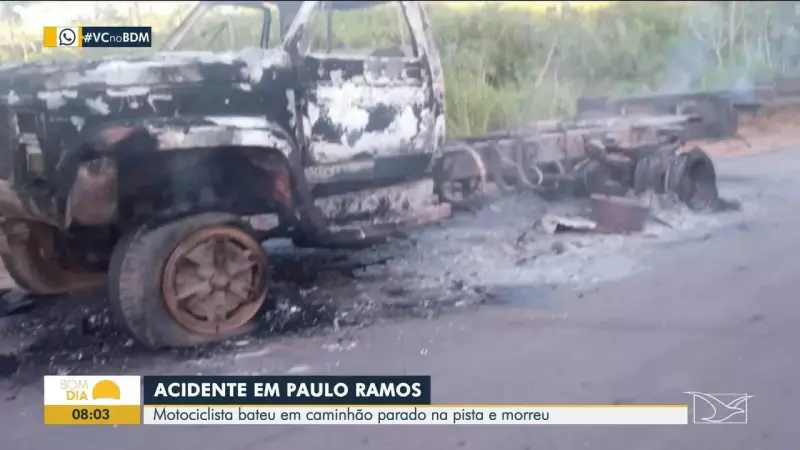 Tragédia no Maranhão: Motociclista morre após colidir com caminhão parado em Paulo Ramos