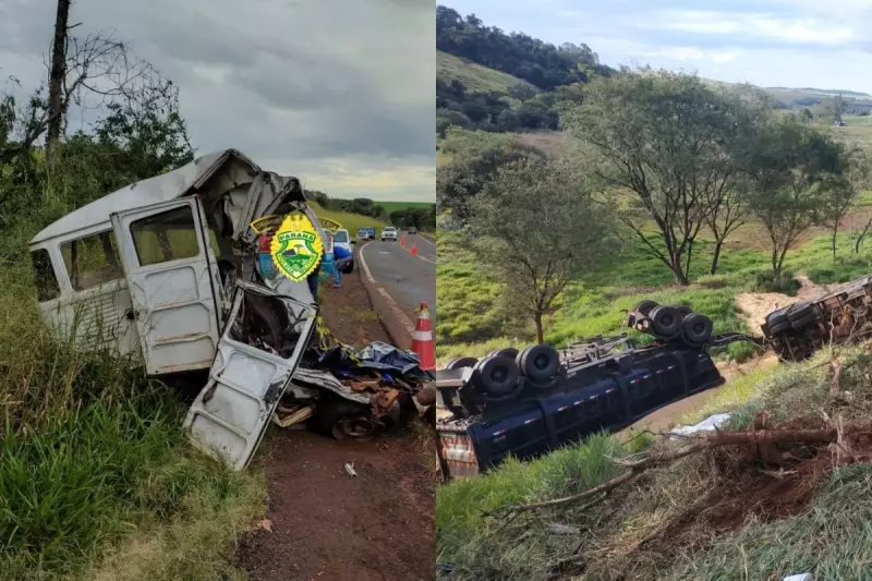 Tragédia no trânsito: Colisão frontal mata motorista e passageiro no Paraná