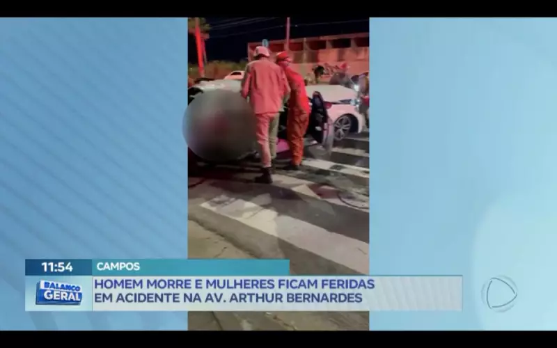 Tragédia no trânsito: homem morre e mulheres ficam feridas em acidente na Avenida Artur Bernardes
