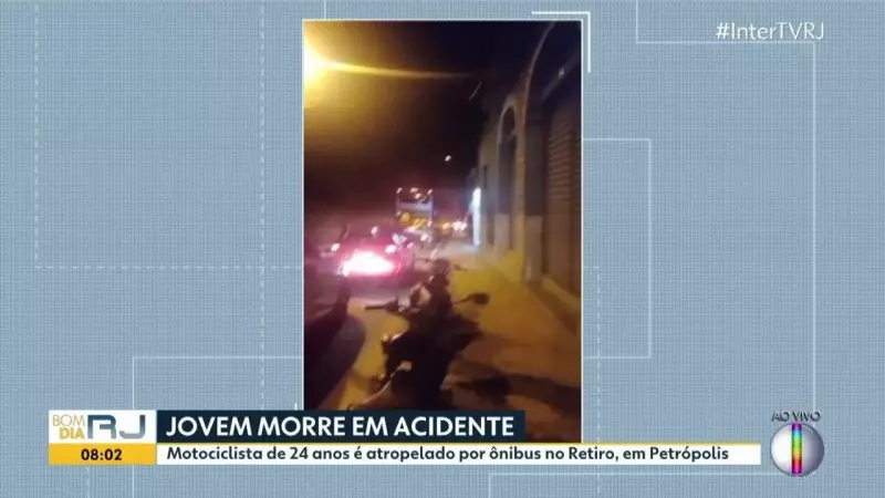 Tragédia no trânsito: motociclista morre após ser atropelado por ônibus em Petrópolis