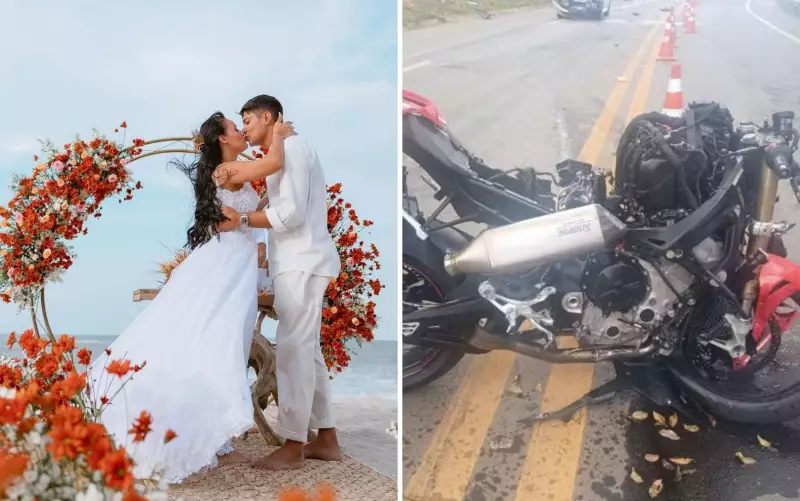 Tragédia no trânsito: Motociclista morre em acidente em Goiás 4 meses após casamento romântico na praia