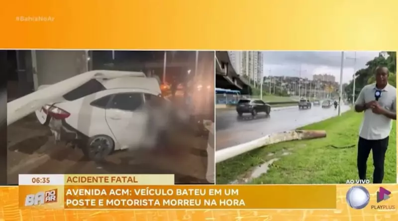 Tragédia no trânsito: motorista morre após colisão com poste na Avenida ACM em Salvador