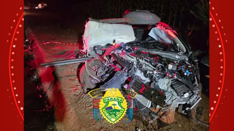 Tragédia no trânsito: motorista morre em acidente violento na PR-323, no Paraná