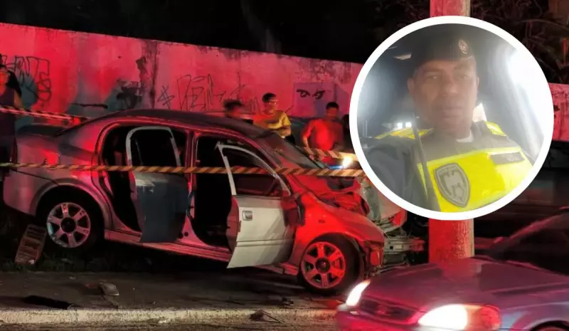 Tragédia no trânsito: PM morre após colisão com poste na Serafim Derenzi, em Vitória