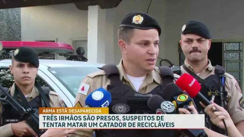 Três irmãos são presos suspeitos de tentativa de homicídio contra catador de recicláveis em BH