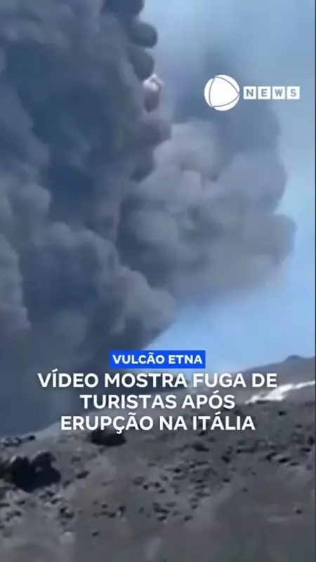 Turistas em pânico: vídeo mostra fuga durante erupção do vulcão Etna na Itália