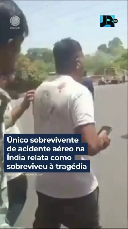 Único sobrevivente de acidente aéreo na Índia revela como escapou da tragédia