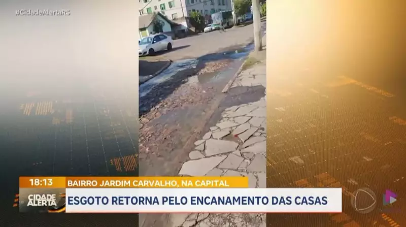 Vazamento de esgoto em Jardim Carvalho: Moradores de Porto Alegre enfrentam problemas sanitários