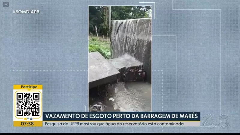 Vazamento de esgoto perto de barragem em João Pessoa gera revolta entre moradores
