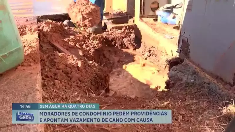 Vazamento em Valparaíso de Goiás deixa 40 famílias sem água há quatro dias | Crise hídrica
