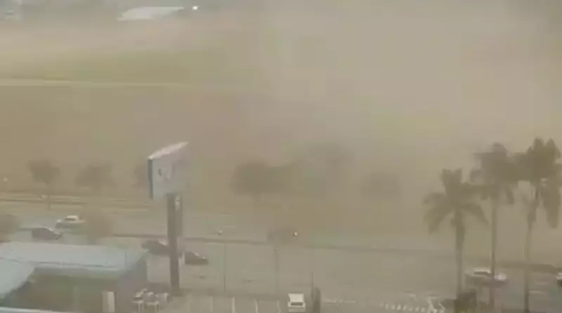 Ventania de 33 km/h causa nuvem de poeira assustadora em São José dos Campos
