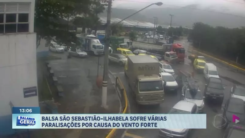 Ventos fortes interrompem travessia de balsa entre São Sebastião e Ilhabela