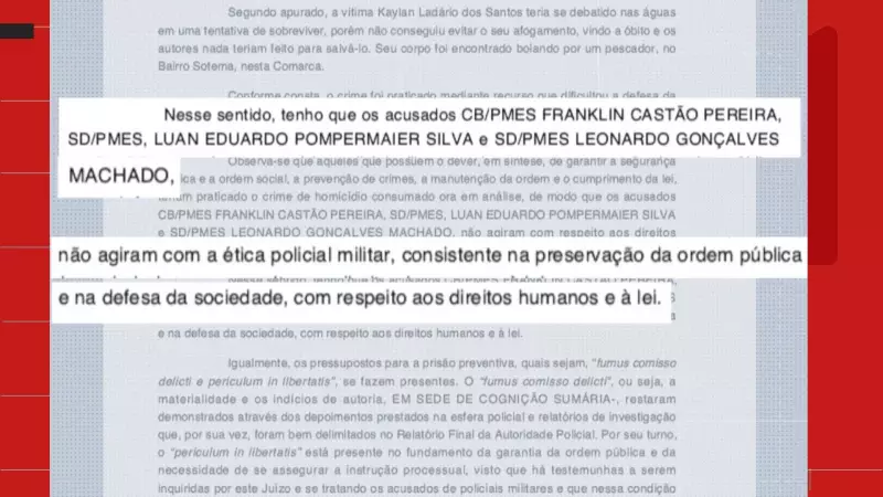 VÍDEO CHOCANTE: PMs são presos após jogar adolescente de ponte no ES — Assista às imagens