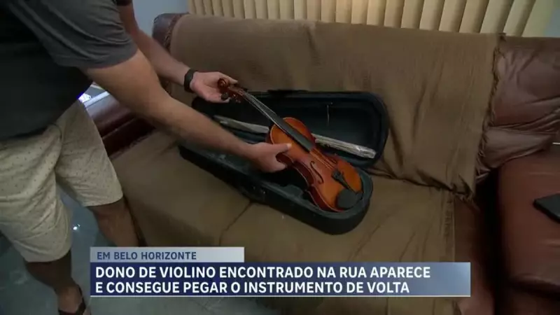 Violino perdido nas ruas de BH: homem encontra instrumento e busca dono