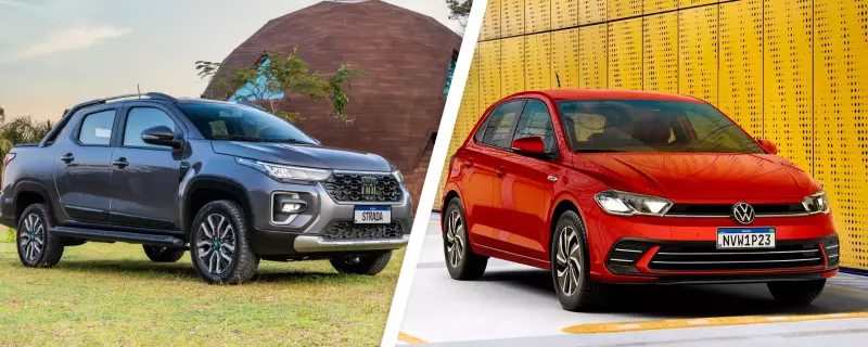 Volkswagen Polo e Fiat Strada lideram vendas no Brasil em maio de 2025