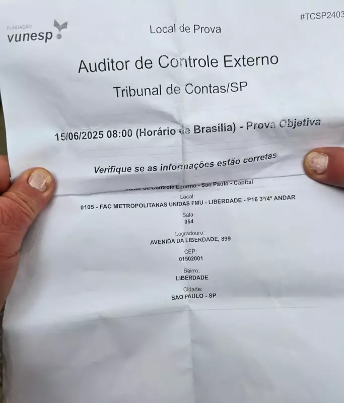 Vunesp antecipa fechamento de portões e deixa candidatos fora de concurso do Tribunal de Contas de SP