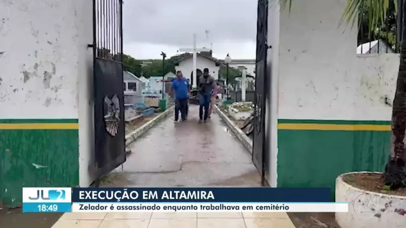 Zelador é assassinado a tiros dentro de cemitério em Altamira: crime choca cidade