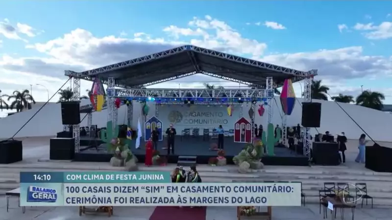 100 casais celebram o amor em casamento comunitário às margens do Lago Paranoá, em Brasília