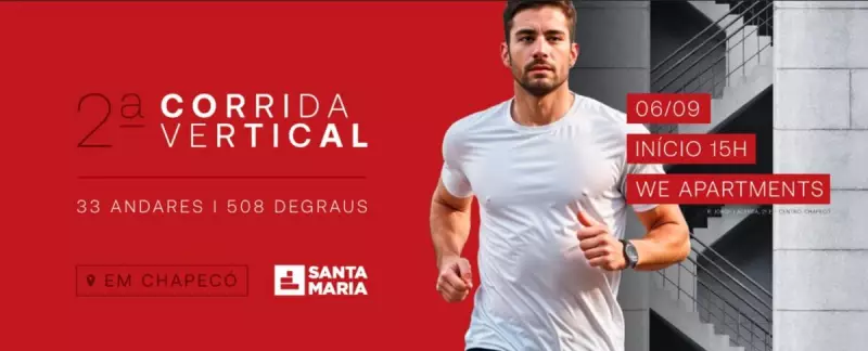 2ª edição da Corrida Vertical Santa Maria Imóveis: Inscrições abertas para desafio em Florianópolis