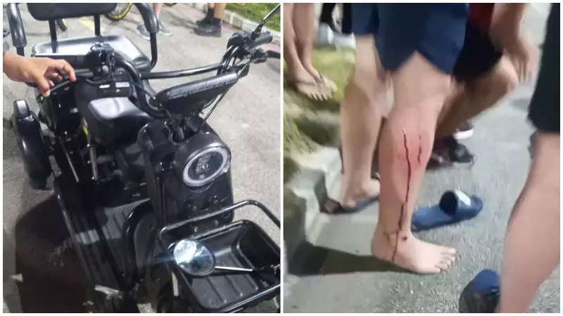 Acidente com triciclo elétrico na ciclovia da Beira-Mar em Fortaleza deixa duas pessoas feridas