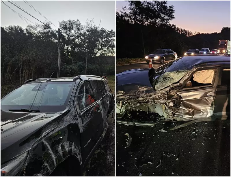 Acidente em Juiz de Fora: Motoqueiro fica gravemente ferido após colisão com carro