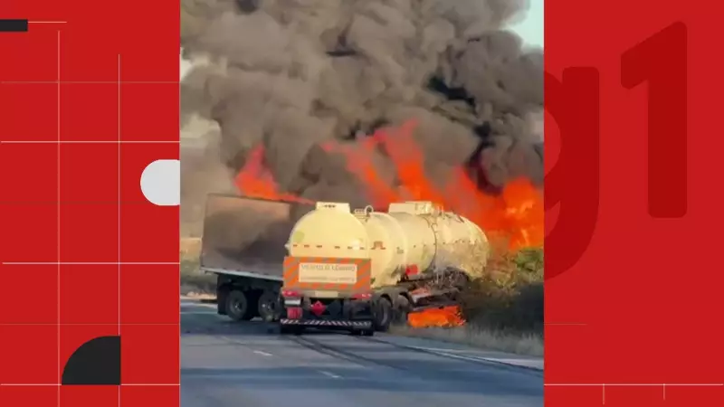 Acidente entre caminhão e carreta na BA deixa feridos e interdita rodovia