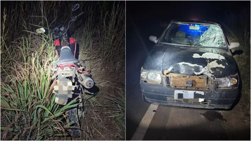 Acidente entre carro e moto deixa motociclista ferido na BR-230 em Balsas, MA
