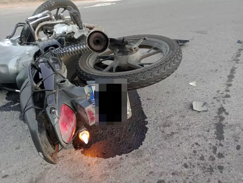 Acidente grave em Valadares: motociclista é arremessado contra para-brisa de carro e deixa duas vítimas feridas
