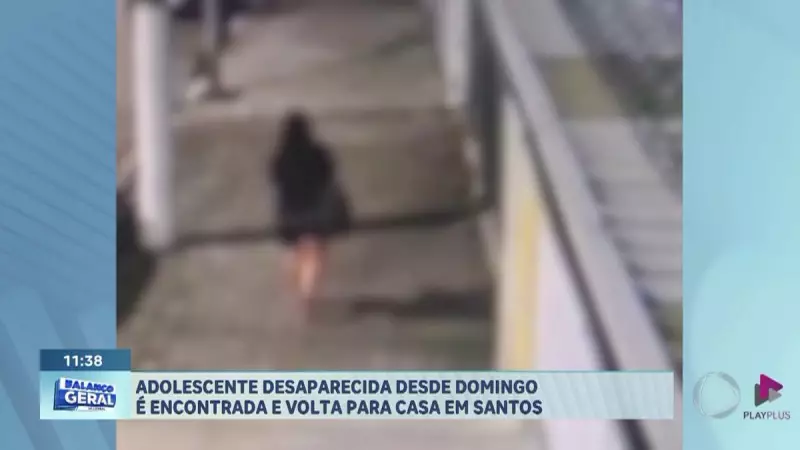 Adolescente de 12 anos desaparecida é encontrada com vida em Santos, SP