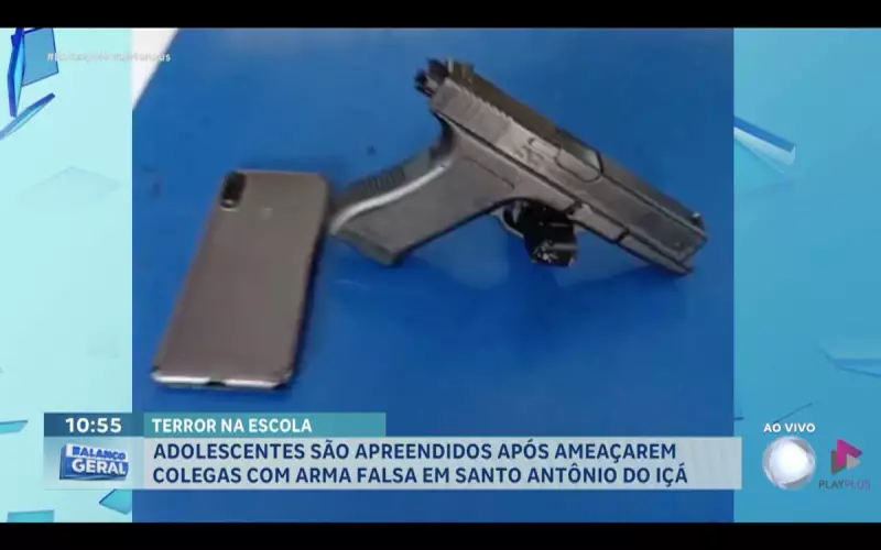 Adolescentes são detidos após ameaçarem colegas com arma falsa em Santo Antônio do Içá, AM