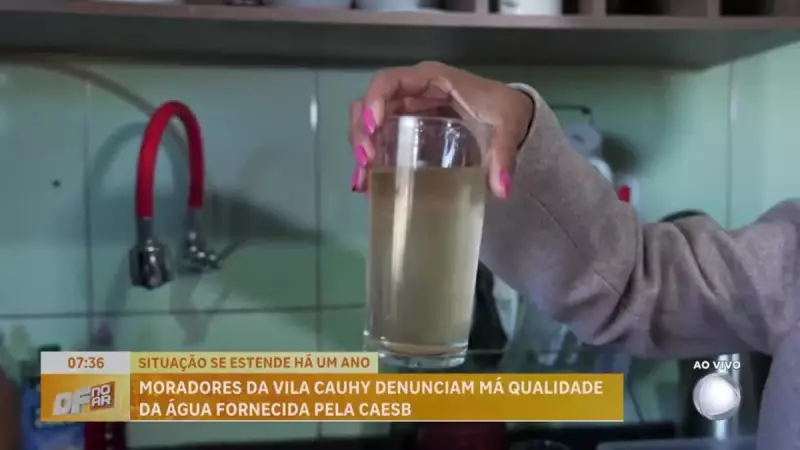 Água duvidosa em Vila Cauhy: moradores do DF enfrentam problemas com abastecimento da CAESB