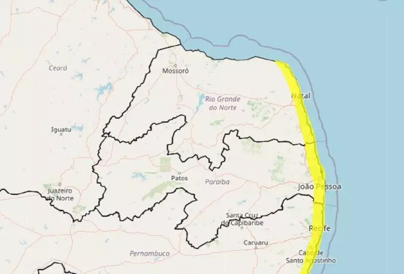 Alerta de chuvas intensas no RN: Natal e outras cidades em risco