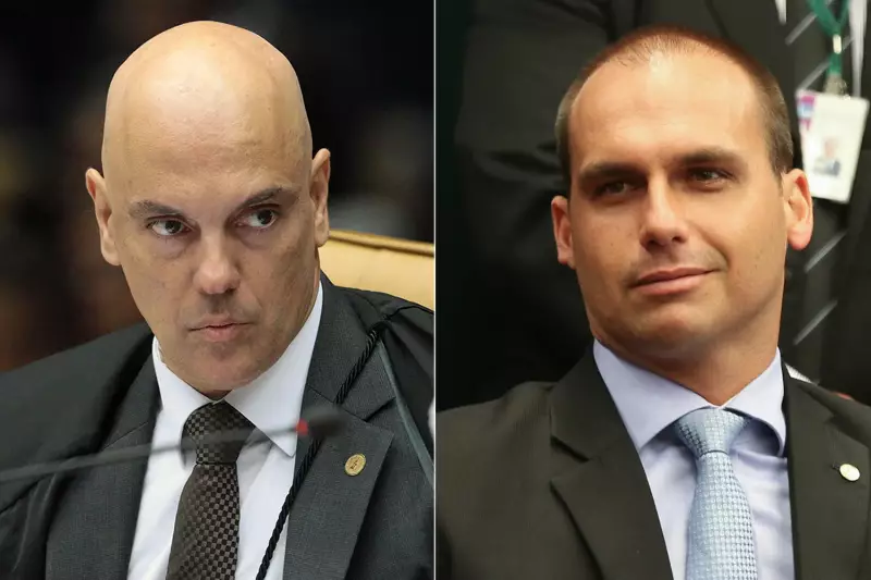 Alexandre de Moraes acusa Eduardo Bolsonaro de intensificar condutas ilícitas: entenda o caso