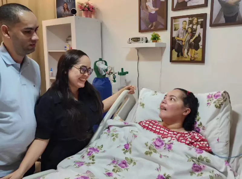 Amanda Wanessa recebe visita emocionante durante tratamento em home care em Pernambuco