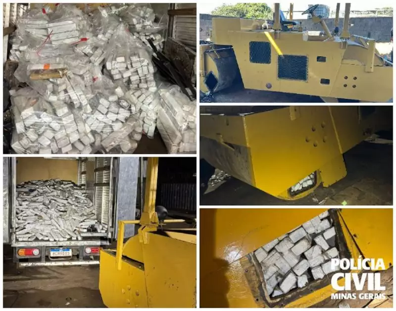 Apreensão recorde: mais de 1 tonelada de maconha escondida em oficina mecânica em MG choca autoridades