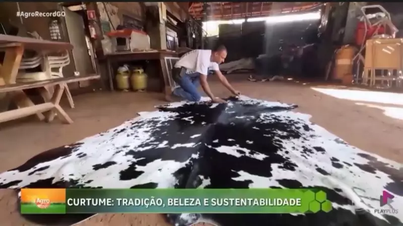 Artesão de Goiás transforma pele animal em couro premium com técnica manual e sustentável