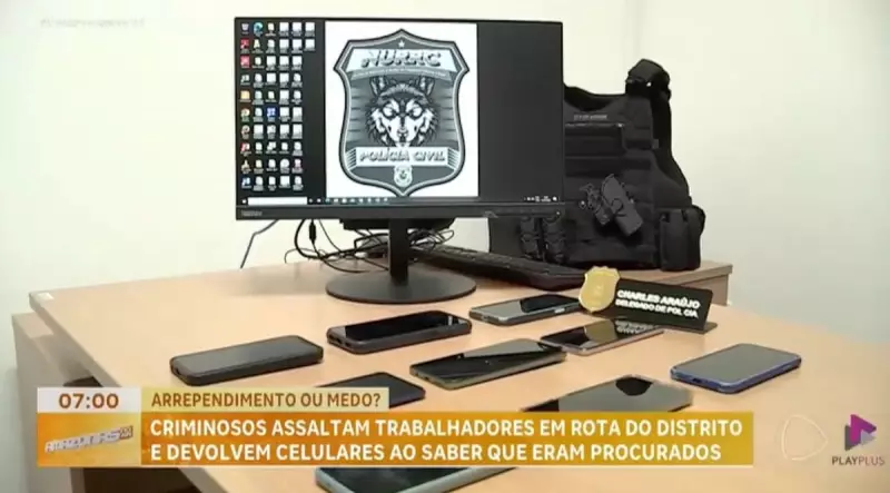 Assaltantes devolvem celulares após descobrirem que polícia está em seu encalço no Amazonas