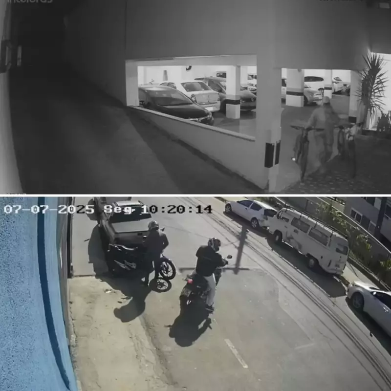 Assaltantes roubam moto e bicicletas em menos de 30 segundos na Pampulha; veja vídeos