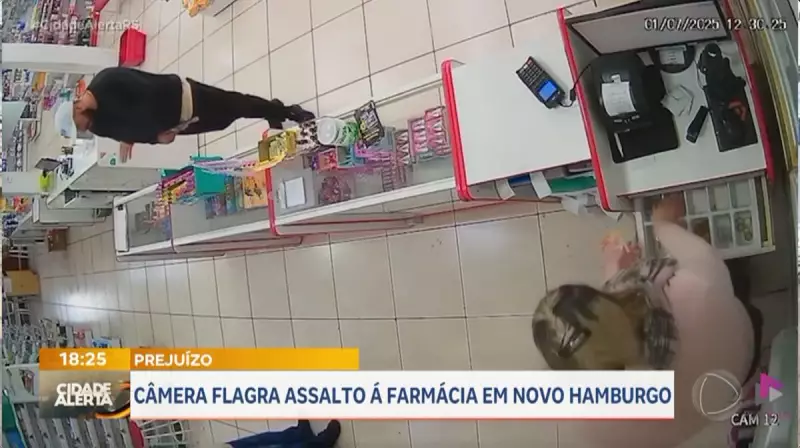 Assalto a farmácia em Novo Hamburgo: criminosos levam dinheiro e celulares