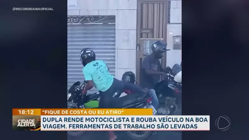 Assalto em Salvador: Dupla rende motociclista e moradora flagra ação com celular