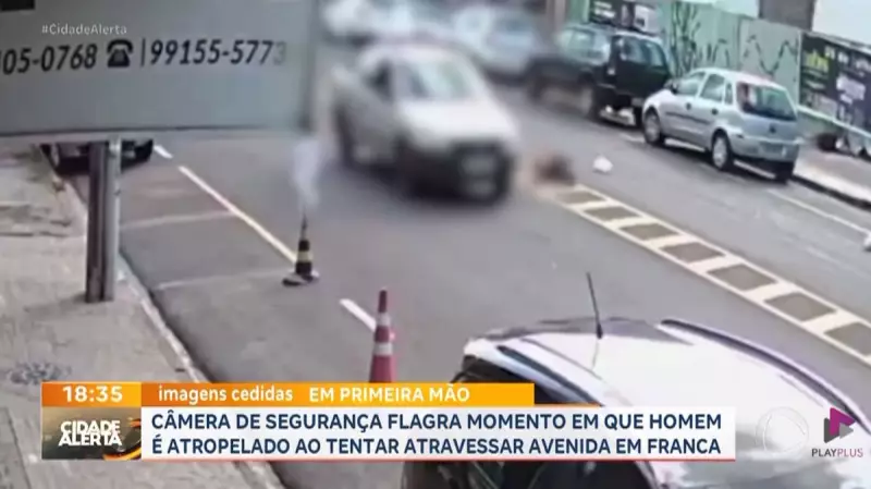 Atropelamento em Franca-SP: Pedestre se feri ao atravessar fora da faixa